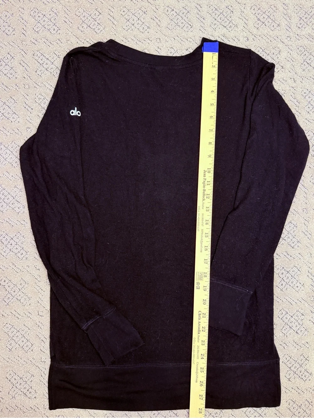 ALO Yoga Black Crewneck Sweater
